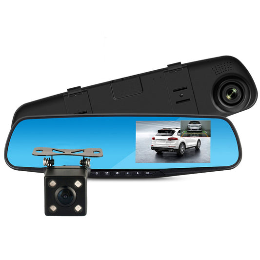 Full HD 1080P Car Dvr Camera Auto 4.3 Inch Rearview Mirror Digital Video Recorder Dual Lens Registratory Camcorder