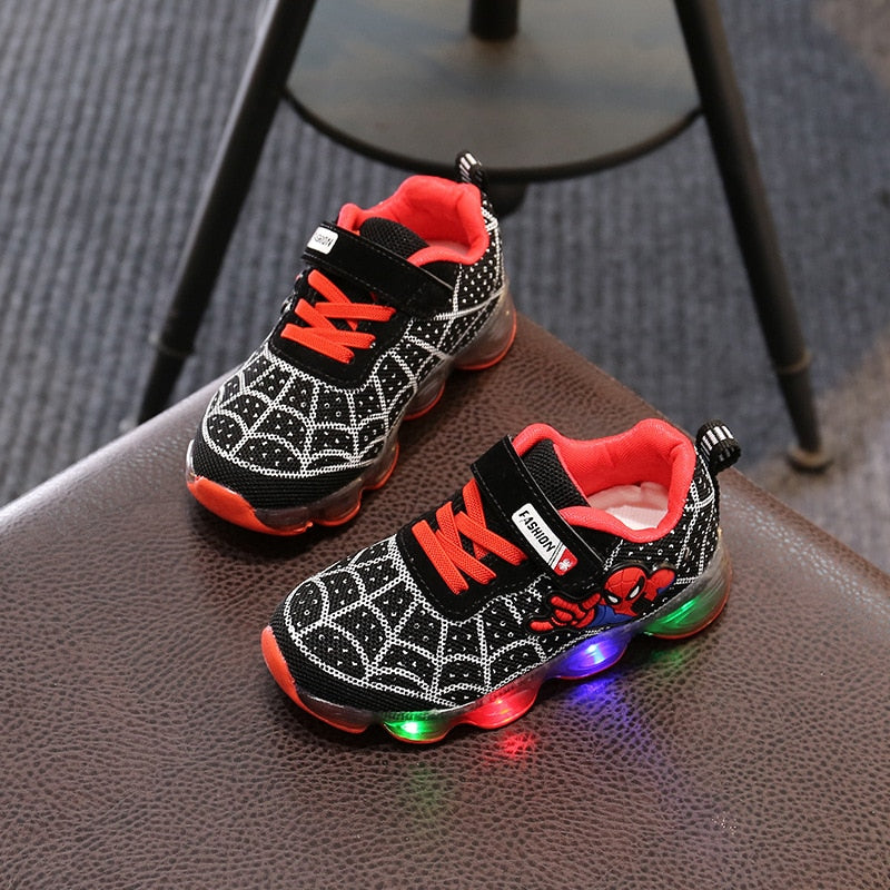 1-14 Years Old Luminous Sneakers Boy Girl Cartoon LED Light Up Shoes Glowing with Light Kids Shoes Children Led Sneakers Brand