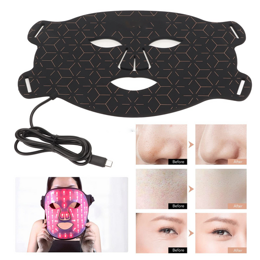 Food grade silicone beauty mask with LED photons home use beauty equipment 7 colors led face mask