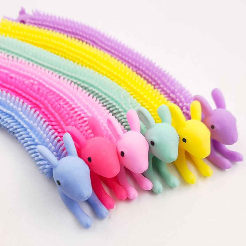 Cartoon unicorn cute pet animal lala music bracelet tpr soft rubber vent decompression noodle decompression toy