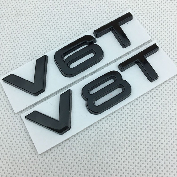 Suitable for Audi V6T V8T metal logo A4LA6LS7Q5Q3 displacement personalized modification leaf plate car sticker