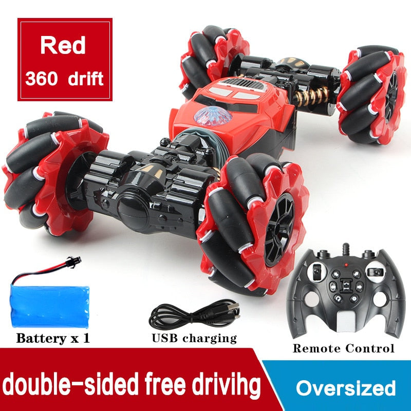 RC Car 4WD Radio Control Stunt Car Gesture Induction Twisting Off-Road Vehicle Light Music Drift Toy High Speed Climbing RC Car