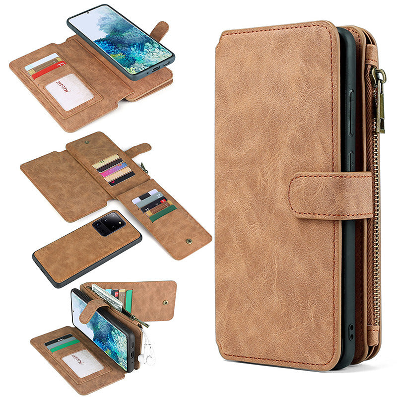 Samsung Galaxy S20plus Wallet Mobile Phone Case Suitable For Note20ultra Multi-Function Card Leather Case S22+