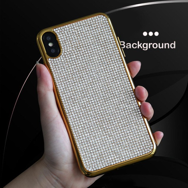 Diamond Plating Case for iPhone Luxury Slim Silicone Cell Phone Cover