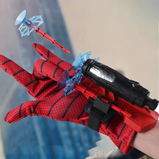 Children's Bracelet Superhero Launcher Jet Watch Gloves Can Stick To The Wall Soft Bullet Gun Spiderman Launcher