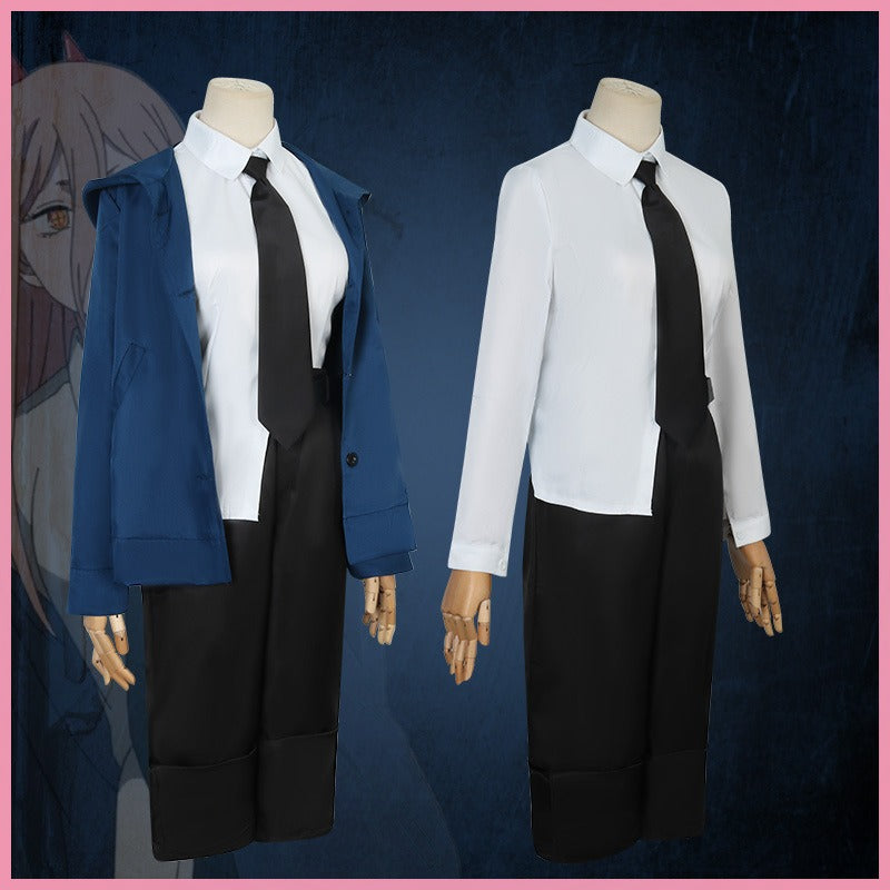 Chainsaw man chainsaw man cosplay costume Pawa cosplay anime uniform set full wig cosplay costume women's clothing