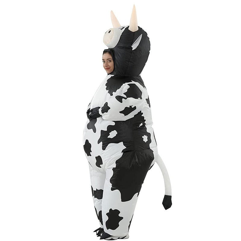 Cow inflatable costume makeup ball cosplay animal performance costume Halloween funny party COS cow costume