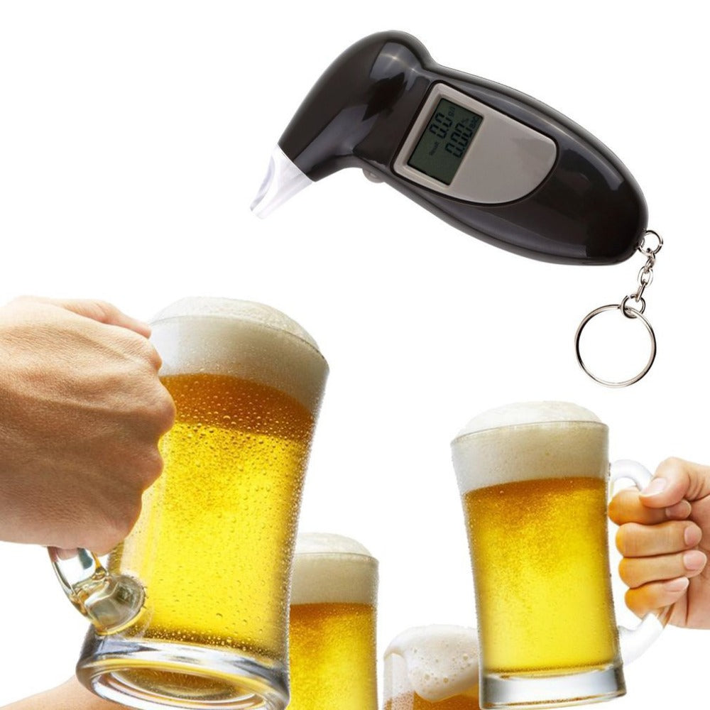 Alcohol Breath Tester Breathalyzer Analyzer Detector Test Keychain Breathalizer Breathalyser DeviceLCD