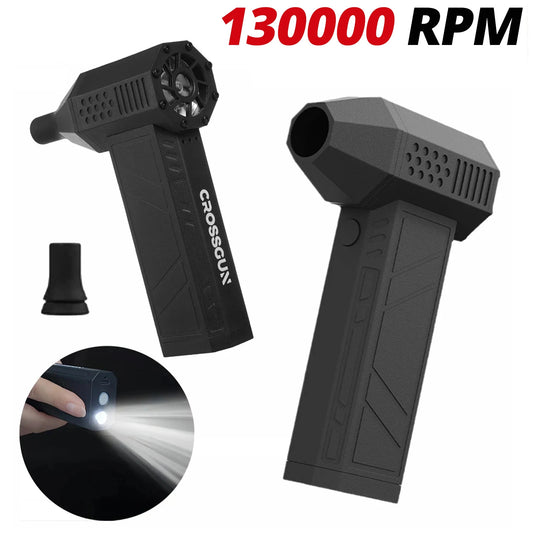 CROSSGUN 130000RPM Jet Turbo King Kong Jetfan Strong Fan Portable Handheld With LED Lighting Blowing Dust Elimination