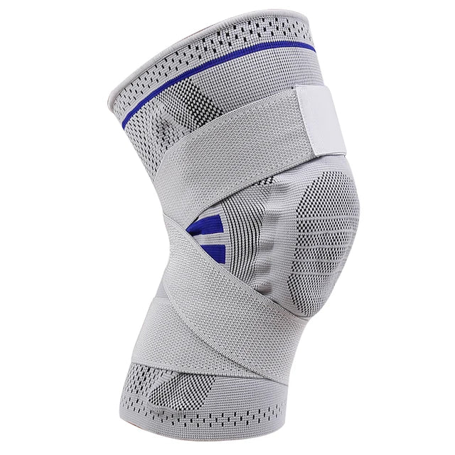 Professional Knee Brace Detachable Elastic Belt Silica Gel Knee Pad Support Workout Running Basketball Compression Leg Sleeve