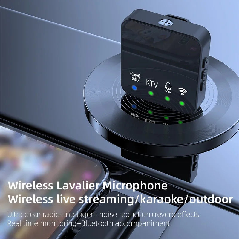 Wireless lavalier microphone, microphone clip, internet celebrity live streaming equipment, short video noise reduction recording, Bluetooth microphone