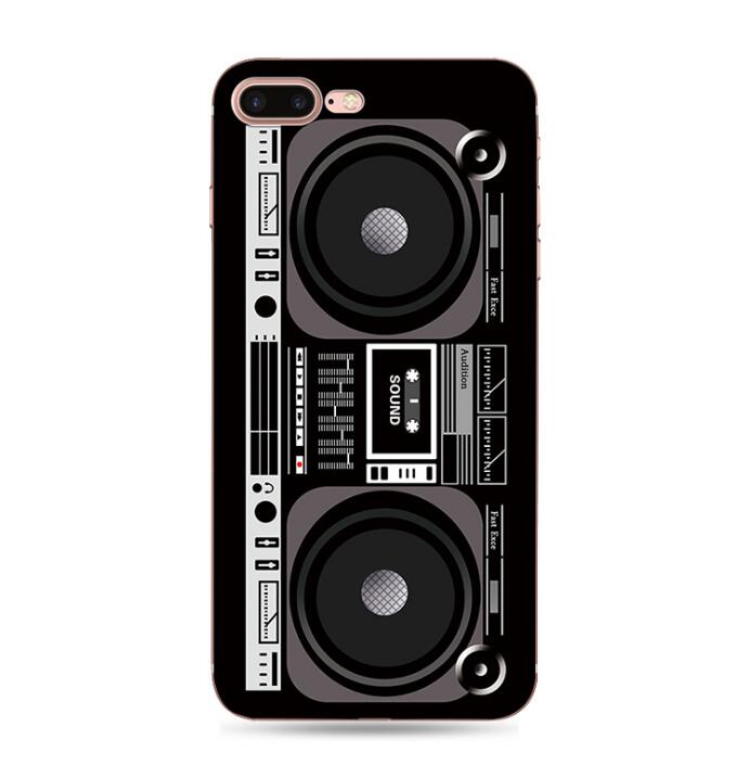 For iPhone 6S 7 7Plus 5 8 8Plus X XS Max SAMSUNG Retro Camera Cassette Tapes Boombox Calculator Keyboard Soft Phone Case Fundas