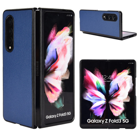 Suitable for Galaxy Z Fold 4 phone case, Samsung Fold 3 foldable phone case, leather covered flip cover protective case