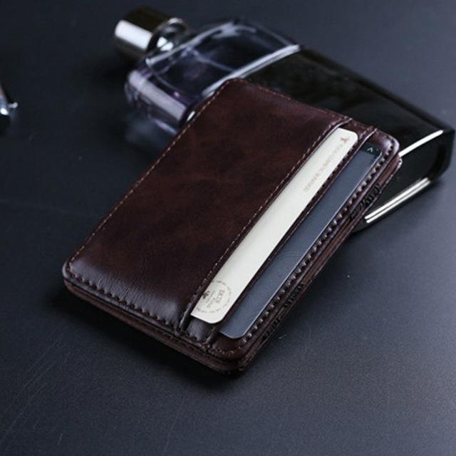 Mini Leather unisex women men Wallet Wallet ID