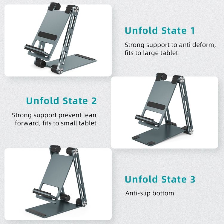 Cell Phone Stand Height Adjustable Desk Aluminum Tablet Holder