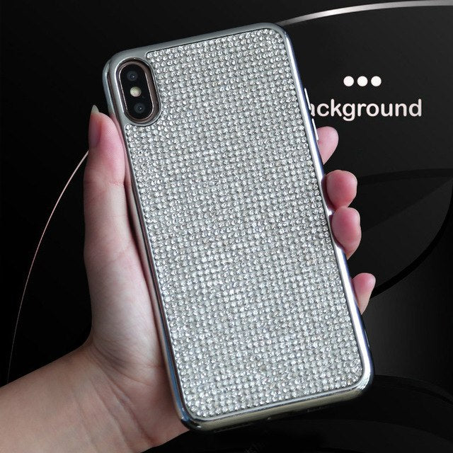 Diamond Plating Case for iPhone Luxury Slim Silicone Cell Phone Cover