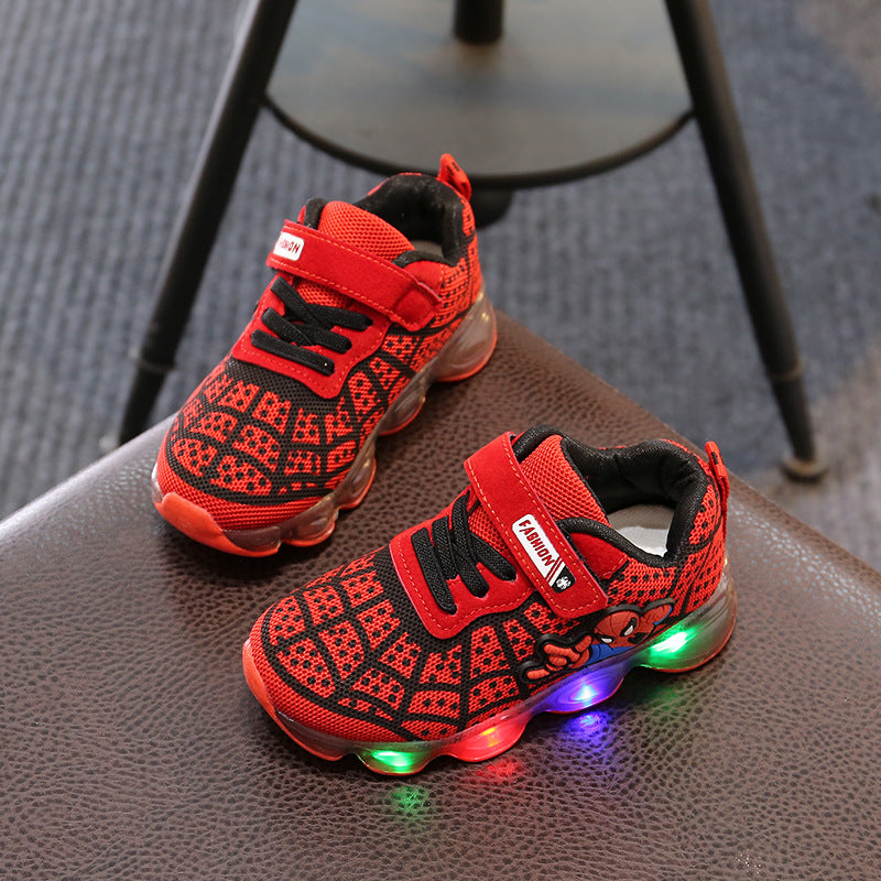 1-14 Years Old Luminous Sneakers Boy Girl Cartoon LED Light Up Shoes Glowing with Light Kids Shoes Children Led Sneakers Brand