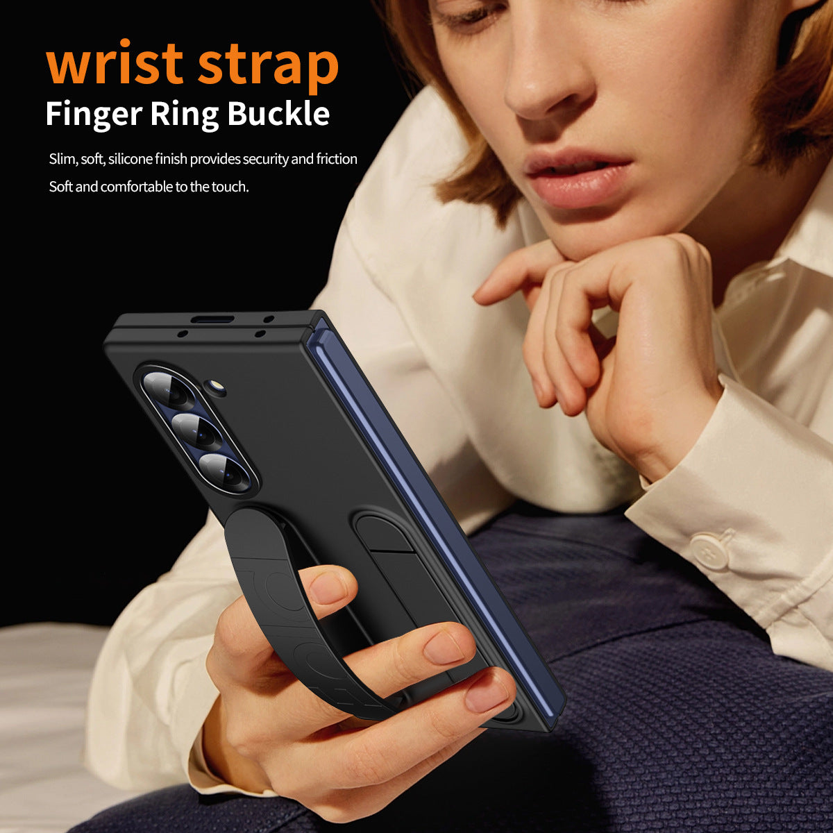 Suitable for Samsung zfold 6 phone case FOLD5 folding official vertical wristband case film integrated anti fall protective case