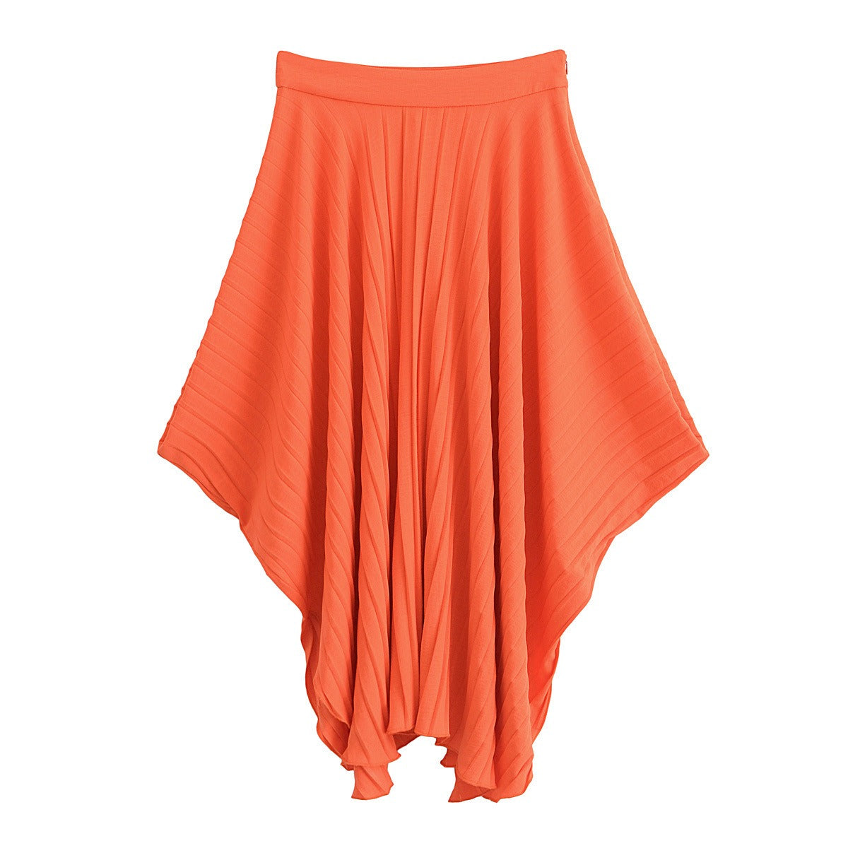 Asymmetric pleated top pleated skirt set for women