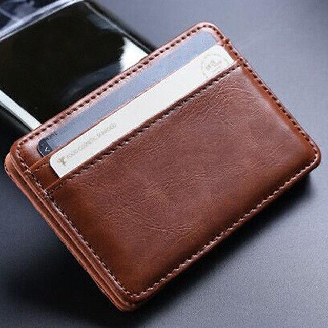 Mini Leather unisex women men Wallet Wallet ID