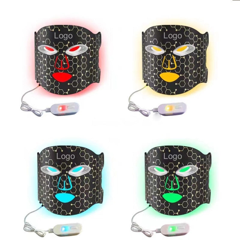 Food grade silicone beauty mask with LED photons home use beauty equipment 7 colors led face mask