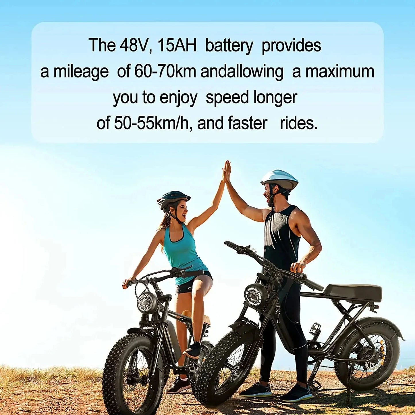 C91 1000W Electric Bike 48V 17.5Ah 20*4.0 Fat Tire 50km/h Mountain Beach Moped EBike Aluminum Alloy Suspension Fork Road Bicycle