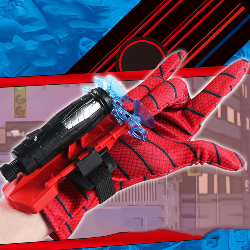 Children's Bracelet Superhero Launcher Jet Watch Gloves Can Stick To The Wall Soft Bullet Gun Spiderman Launcher