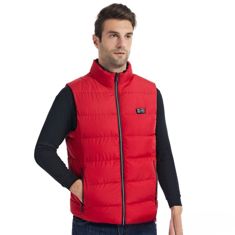 Winter intelligent heating vest, electric heating vest, charging and keeping warm, anti cold electric heating clothes, full body