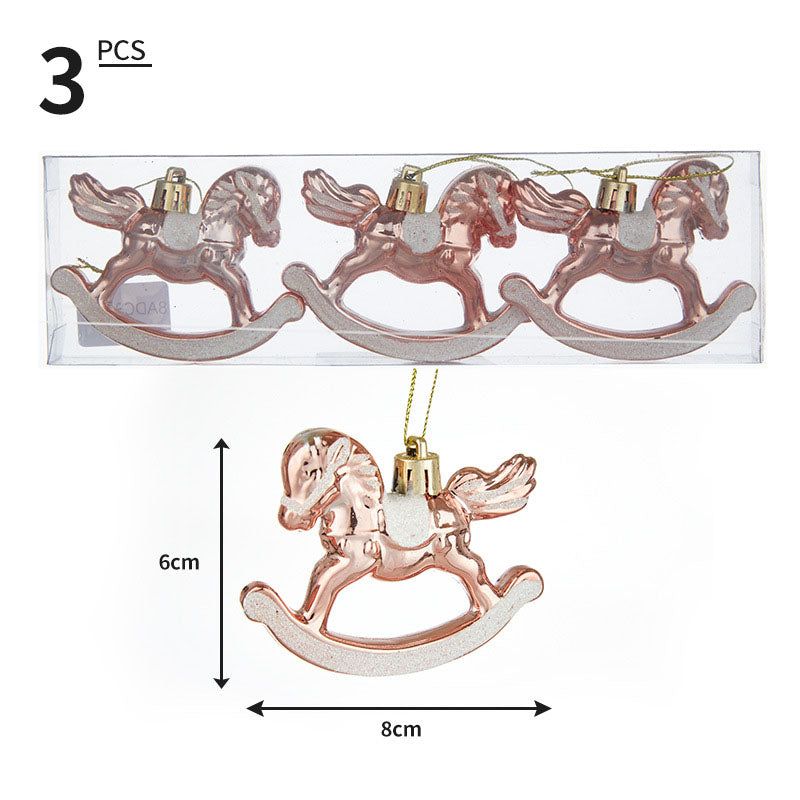 Christmas Carousel Pendant Plastic Christmas Ball Alien Ball Pendant Christmas 3pcs Box Set