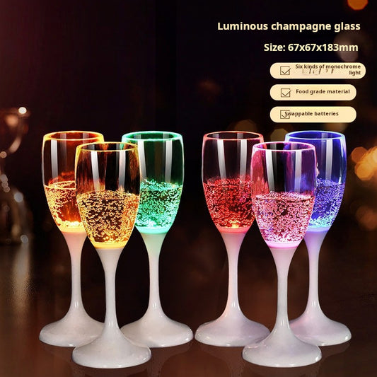 Creative Water Sensing Wedding luminous Glasses cup Party Supplies Novelty LED Light Up Wine bottles for Party Club Bar Drinking