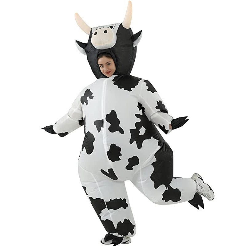 Cow inflatable costume makeup ball cosplay animal performance costume Halloween funny party COS cow costume