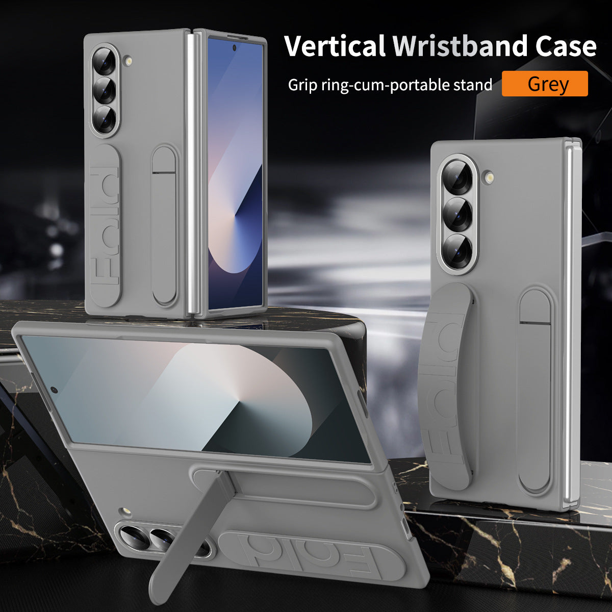 Suitable for Samsung zfold 6 phone case FOLD5 folding official vertical wristband case film integrated anti fall protective case