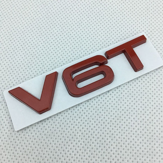 Suitable for Audi V6T V8T metal logo A4LA6LS7Q5Q3 displacement personalized modification leaf plate car sticker