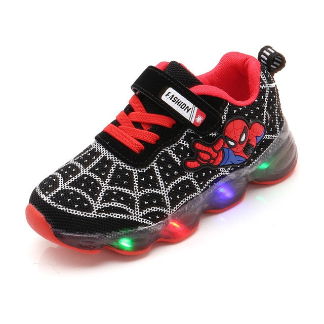 1-14 Years Old Luminous Sneakers Boy Girl Cartoon LED Light Up Shoes Glowing with Light Kids Shoes Children Led Sneakers Brand