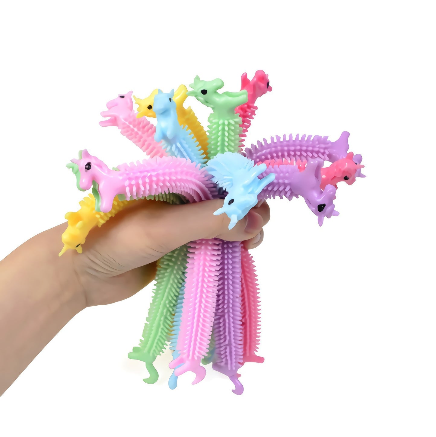 Cartoon unicorn cute pet animal lala music bracelet tpr soft rubber vent decompression noodle decompression toy