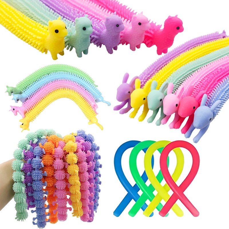 Cartoon unicorn cute pet animal lala music bracelet tpr soft rubber vent decompression noodle decompression toy