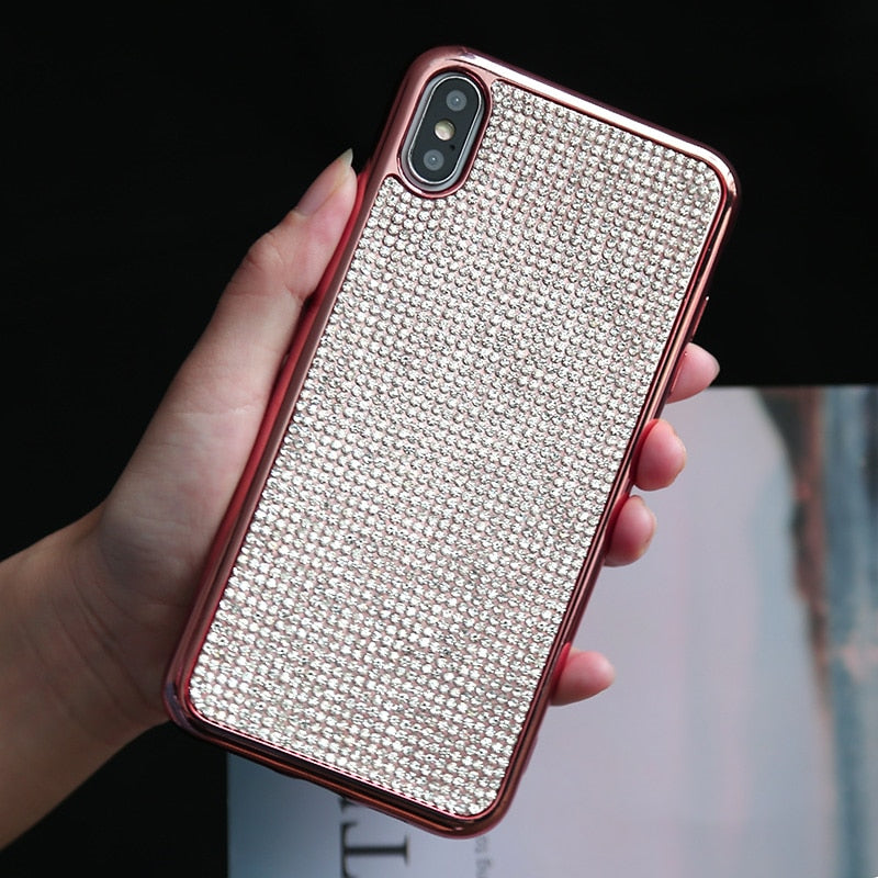 Diamond Plating Case for iPhone Luxury Slim Silicone Cell Phone Cover