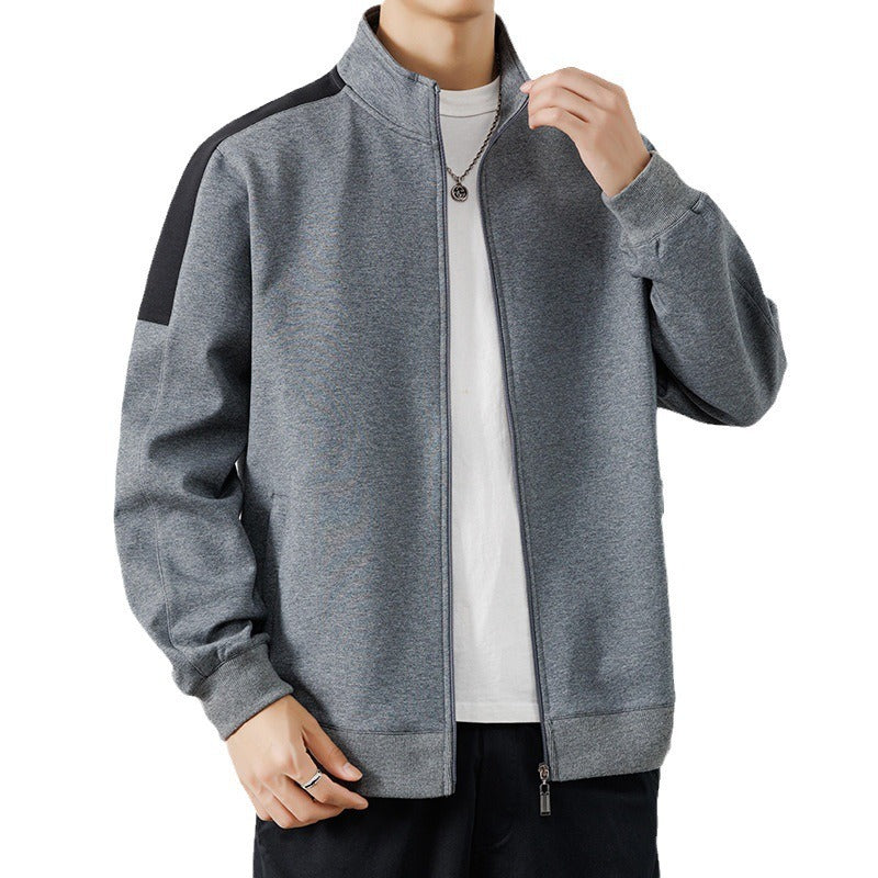 Quality men's jacket men's hooded cardigan jacket men's zipper sweatshirt loose sports casual versatile top men