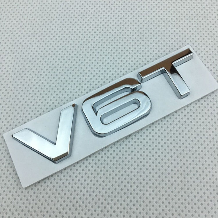 Suitable for Audi V6T V8T metal logo A4LA6LS7Q5Q3 displacement personalized modification leaf plate car sticker