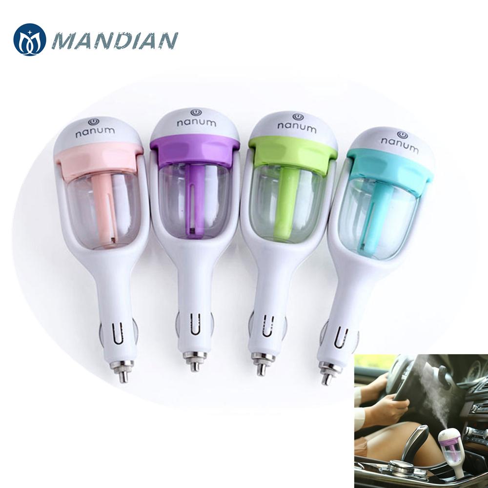 Car charger Humidifier Mini Air Purifier Aroma Diffuser Auto Air Freshener Aromatherapy