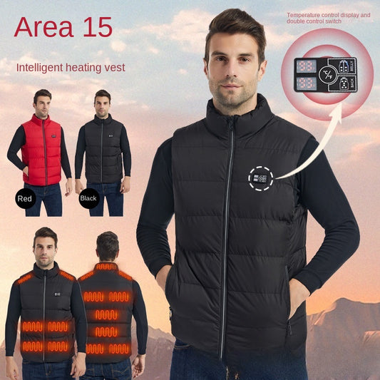 Winter intelligent heating vest, electric heating vest, charging and keeping warm, anti cold electric heating clothes, full body