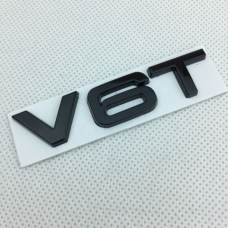 Suitable for Audi V6T V8T metal logo A4LA6LS7Q5Q3 displacement personalized modification leaf plate car sticker