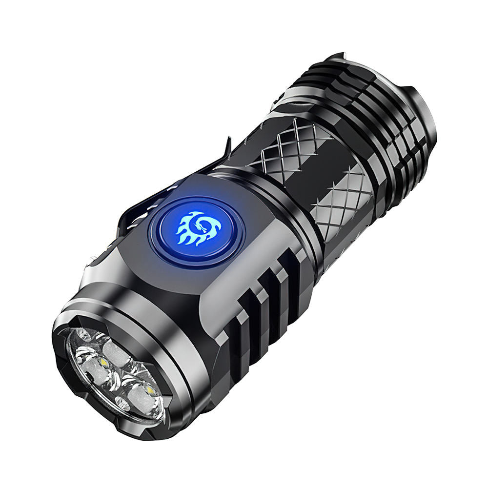 Factory Price Plastic Flashlight Rechargeable 3 LED 3000 Lumens 5 Modes Outdoor EDC Flashlight Power Outage Emergency Lighting