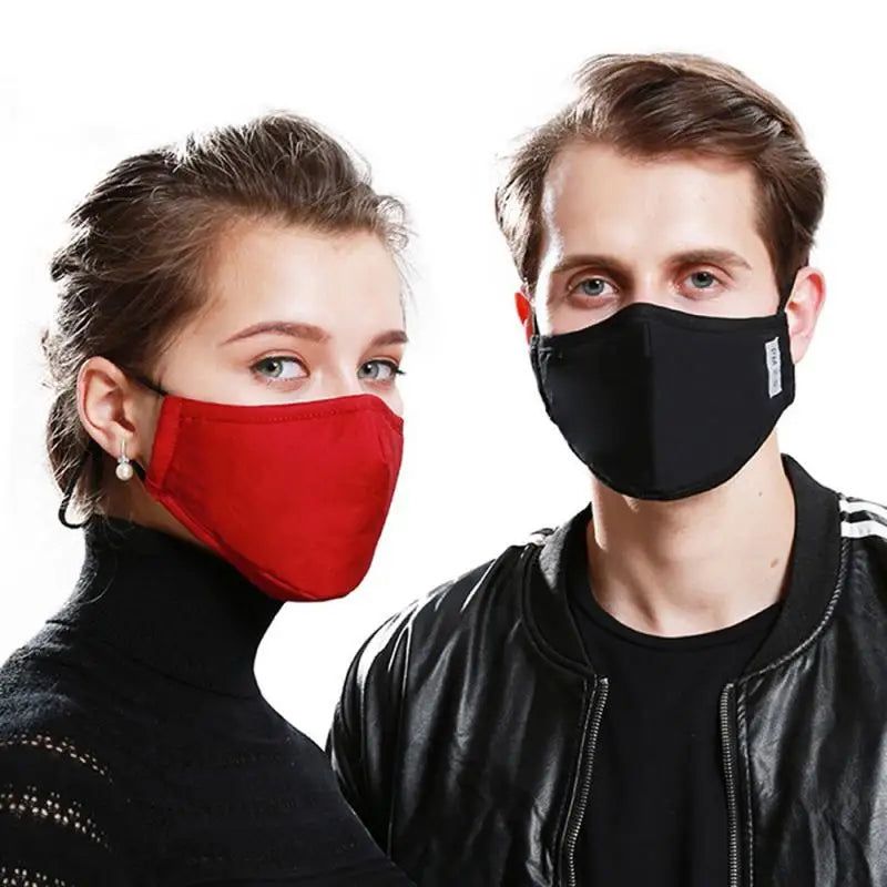 PM2.5 Anti Dust Mask Activated Carbon Filter Masks Windproof Mouth-muffle Proof Flu Face Masks With Filters