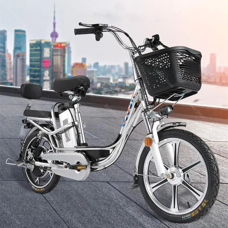 Adult Electric Bicycle 18 Inch 350W 48V 80KM Two Wheel Electric Bikes With Cruise Control System Smart Electric Bike For Adults