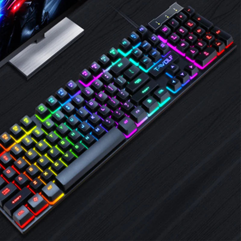 RGB USB Wired Gaming Keyboard with Floating Keys