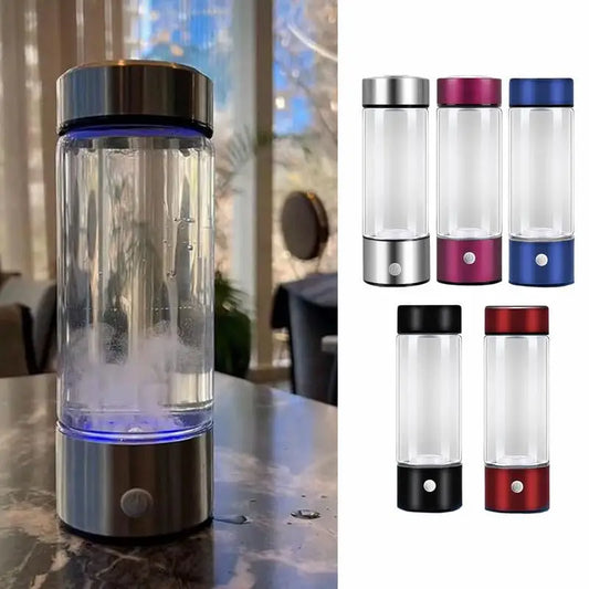 420ml Portable Hydrogen Rich Water Bottle Removable Drinking Bottle Food-Grade USB Charging Water Cup For Sport Travel Camping