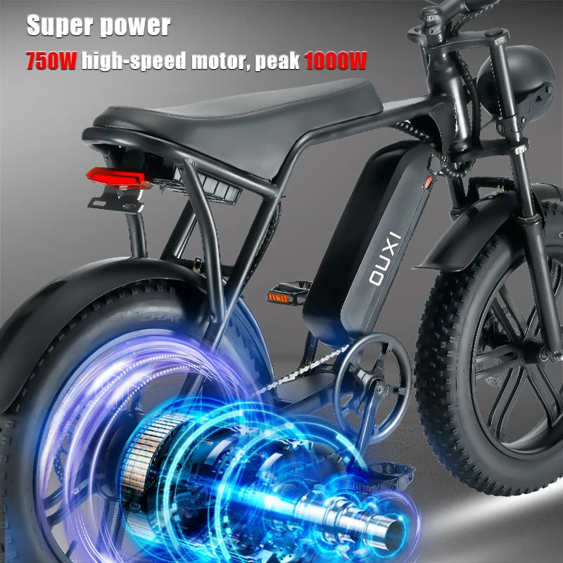 V8 EU Warehouse E-Bike Electric Bicycle 20 Inch Fat Tire Folding Rechargeable Bike for Adults