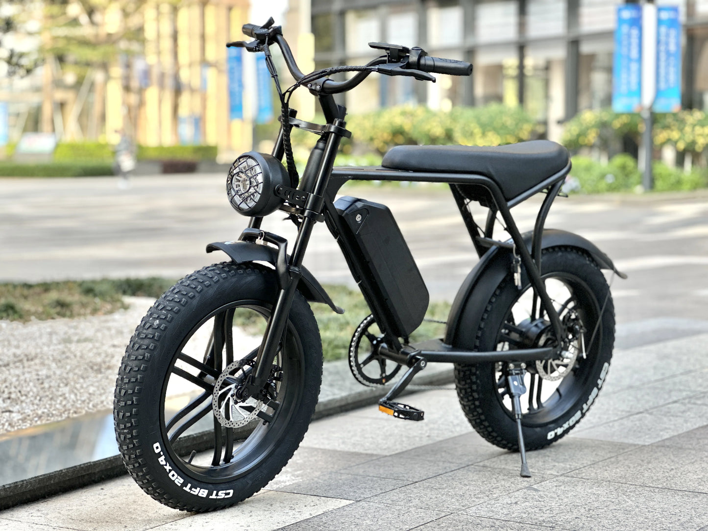 Authentic  V8 fatbike 250W 20Inch*4.0 electric city bike eu warehouse 7 speed fat tire electric bicycle