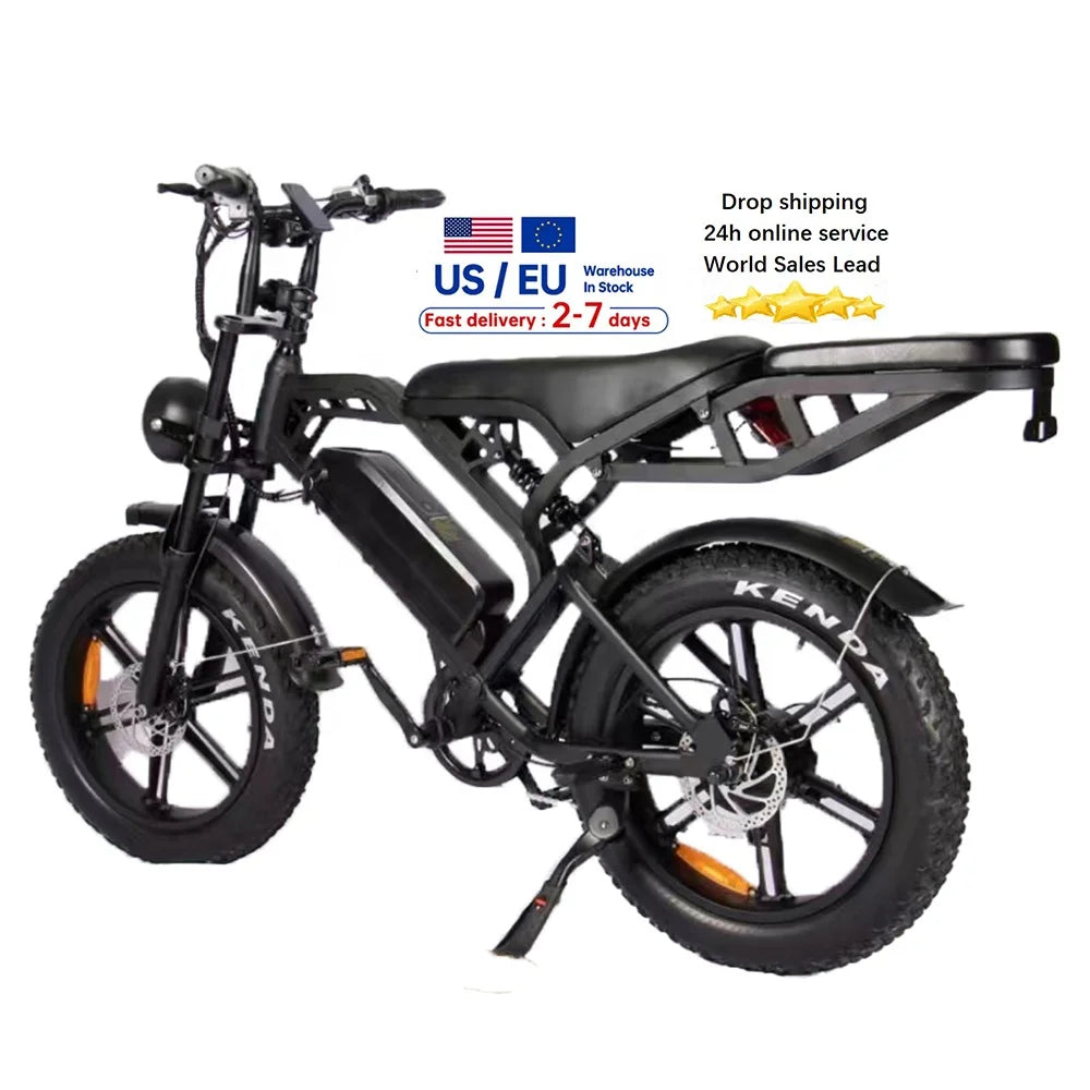 EU E Bike Electric Fatbike Velo Electric Motor Elrctric Double Seat Bike Electric Cycles V20 Pro 250W Ebike